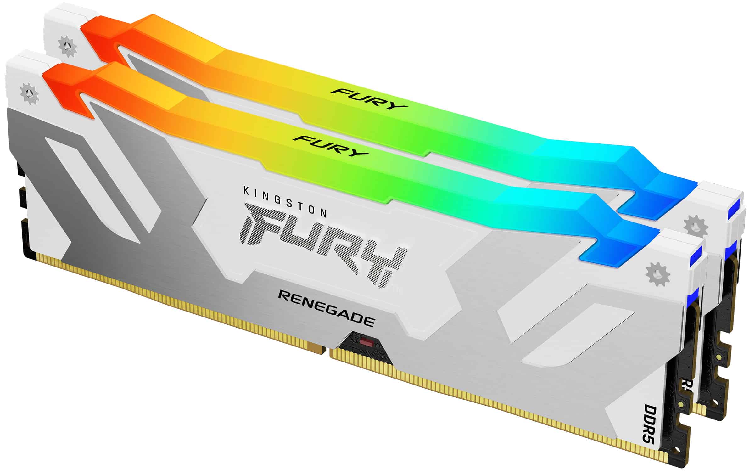 Kingston Technology FURY 64GB 6400MT/s DDR5 CL32 DIMM (set van 2) Renegade RGB White XMP (KF564C32RWAK2-64) thumbnail