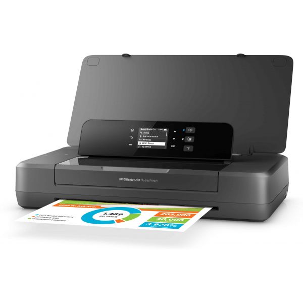 HP Officejet 200 mobiele printer, Kleur, Printer voor Kleine kantoren, Print, Afdrukken via USB-poort aan de voorzijde