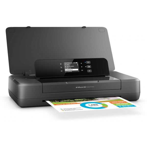 HP Officejet 200 mobiele printer, Kleur, Printer voor Kleine kantoren, Print, Afdrukken via USB-poort aan de voorzijde