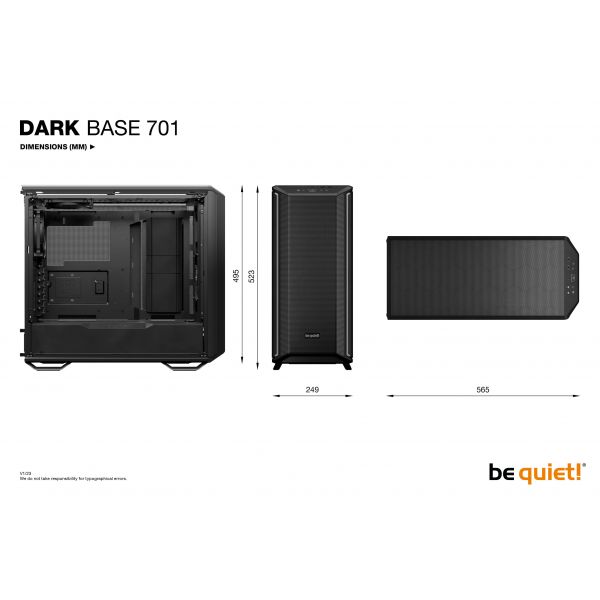 be quiet! Dark Base 701 Black Midi Tower Zwart