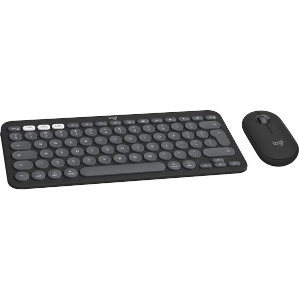 Logitech Pebble 2 Combo for Mac toetsenbord Inclusief muis Universeel RF-draadloos + Bluetooth QWERTY US International Grafiet