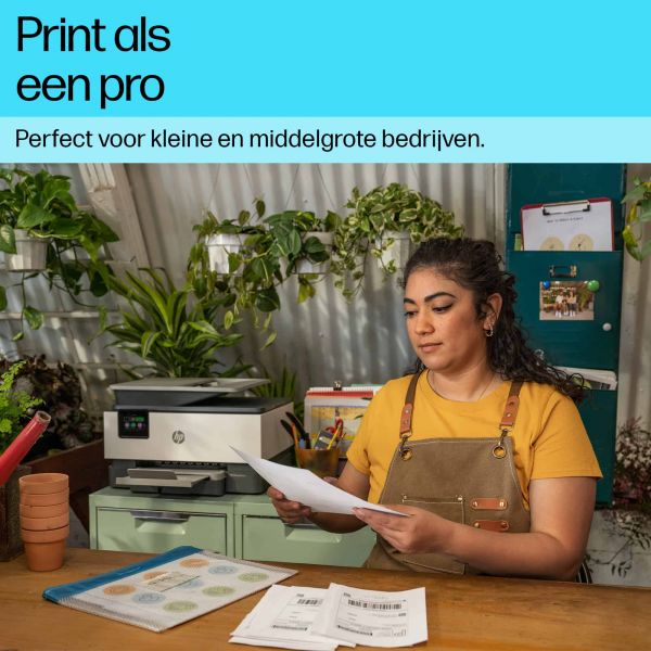 HP HP OfficeJet Pro 9122e All-in-One printer, Kleur, Printer voor Kleine en middelgrote ondernemingen, Printen, kopiëren, scannen, faxen, HP+; geschikt voor HP Instant Ink; printen vanaf telefoon of tablet; touchscreen; Smart Advance Scan; instant papier;