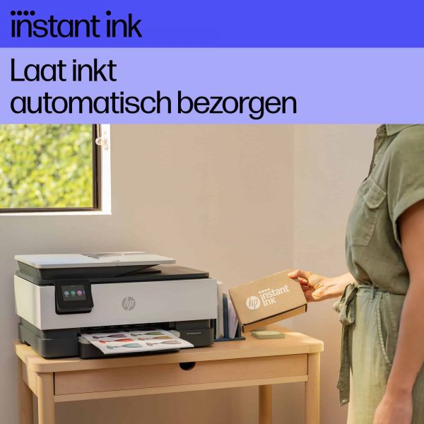 HP HP OfficeJet Pro 8134e All-in-One printer, Kleur, Printer voor Home, Printen, kopiëren, scannen, faxen, Geschikt voor HP Instant Ink; automatische documentinvoer; touchscreen; stille modus; printen via VPN met HP+