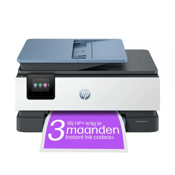 HP OfficeJet Pro HP 8135e All-in-One printer, Kleur, Printer voor Home, Printen, kopiëren, scannen, faxen, Geschikt voor HP Instant Ink; automatische documentinvoer; touchscreen; stille modus; printen via VPN met HP+