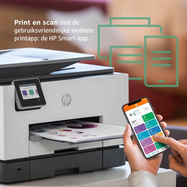 HP OfficeJet Pro HP 9022e All-in-One-printer, Kleur, Printer voor Kleine kantoren, Printen, kopiëren, scannen, faxen, HP+; Geschikt voor HP Instant Ink; Automatische documentinvoer; Dubbelzijdig printen