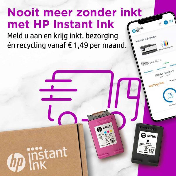 HP OfficeJet Pro HP 9022e All-in-One-printer, Kleur, Printer voor Kleine kantoren, Printen, kopiëren, scannen, faxen, HP+; Geschikt voor HP Instant Ink; Automatische documentinvoer; Dubbelzijdig printen