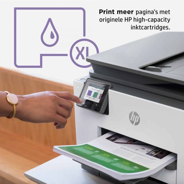 HP OfficeJet Pro HP 9022e All-in-One-printer, Kleur, Printer voor Kleine kantoren, Printen, kopiëren, scannen, faxen, HP+; Geschikt voor HP Instant Ink; Automatische documentinvoer; Dubbelzijdig printen