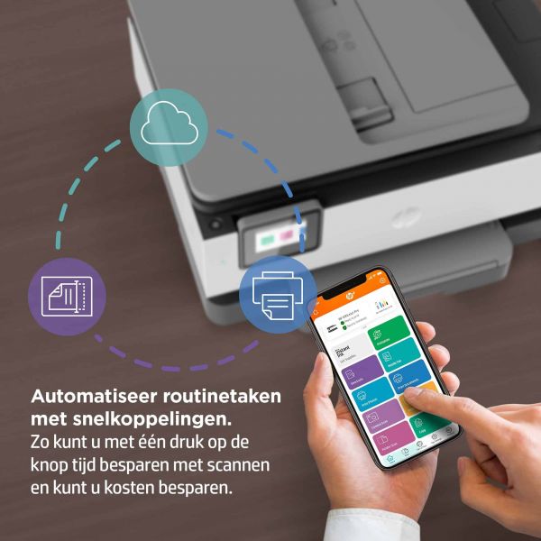 HP OfficeJet Pro HP 8022e All-in-One-printer, Kleur, Printer voor Home, Printen, kopiëren, scannen, faxen, HP+; Geschikt voor HP Instant Ink; Automatische documentinvoer; Dubbelzijdig afdrukken