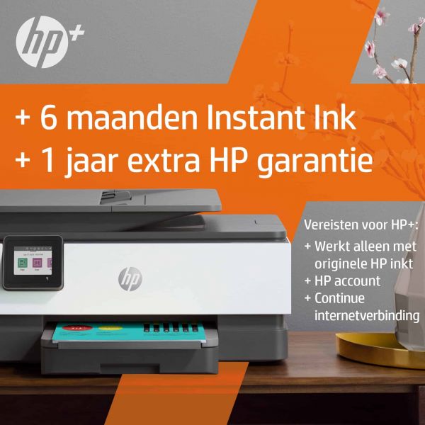 HP OfficeJet Pro HP 8022e All-in-One-printer, Kleur, Printer voor Home, Printen, kopiëren, scannen, faxen, HP+; Geschikt voor HP Instant Ink; Automatische documentinvoer; Dubbelzijdig afdrukken