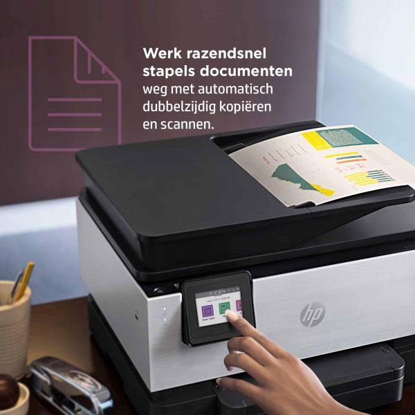 HP OfficeJet Pro HP 9019e All-in-One-printer, Kleur, Printer voor Kleine kantoren, Printen, kopiëren, scannen, faxen, HP+; Geschikt voor HP Instant Ink; Automatische documentinvoer; Dubbelzijdig printen