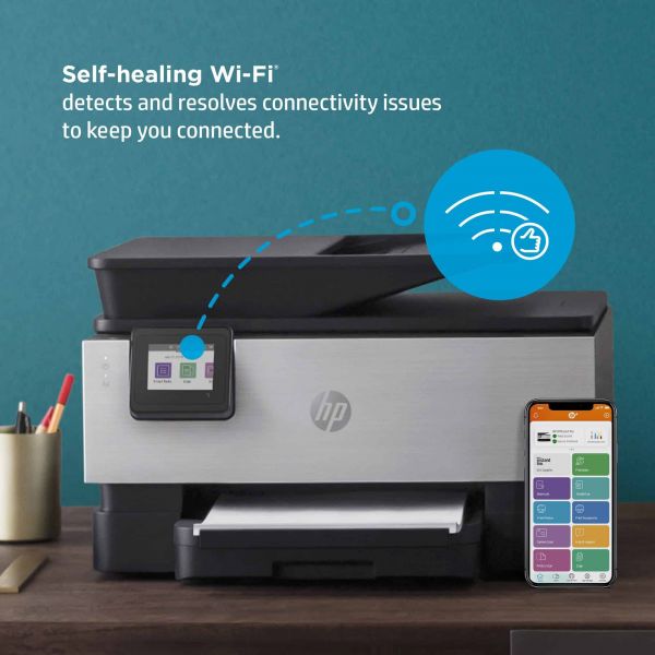 HP OfficeJet Pro HP 9019e All-in-One-printer, Kleur, Printer voor Kleine kantoren, Printen, kopiëren, scannen, faxen, HP+; Geschikt voor HP Instant Ink; Automatische documentinvoer; Dubbelzijdig printen