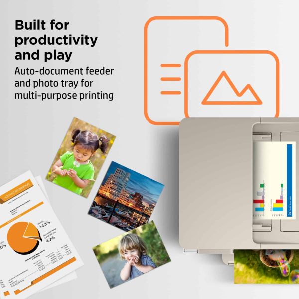 HP ENVY HP Inspire 7920e All-in-One printer, Kleur, Printer voor Thuis en thuiskantoor, Printen, kopiëren, scannen, Draadloos; HP+; Geschikt voor HP Instant Ink; Automatische documentinvoer (242Q0B)