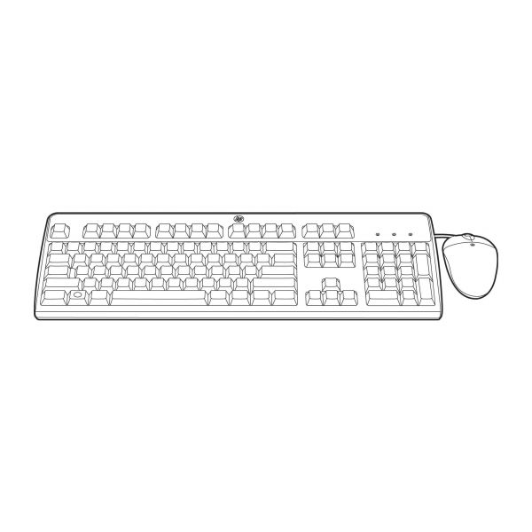 Hewlett Packard Enterprise 672097-353 toetsenbord Inclusief muis USB QWERTY Zwart