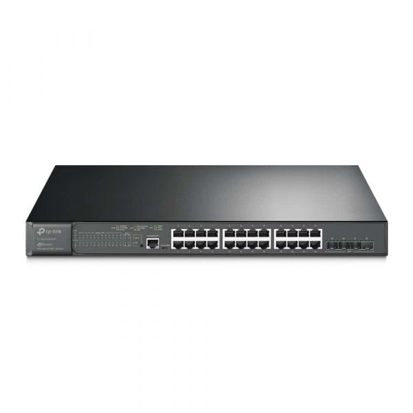 TP-Link TL-SG3428XMP netwerk-switch Managed L2/L3 Gigabit Ethernet (10/100/1000) Power over Ethernet (PoE) 1U Zwart (SG3428XMP)