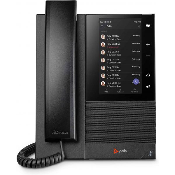 POLY CCX 505 Business Media Phone voor Microsoft Teams met PoE-ondersteuning (82Z79AA)