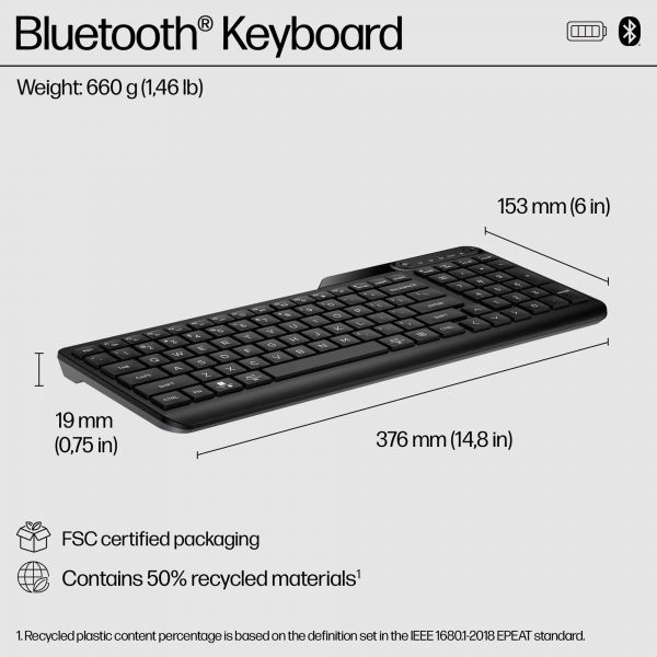 HP 460 Bluetooth-toetsenbord voor meerdere apparaten