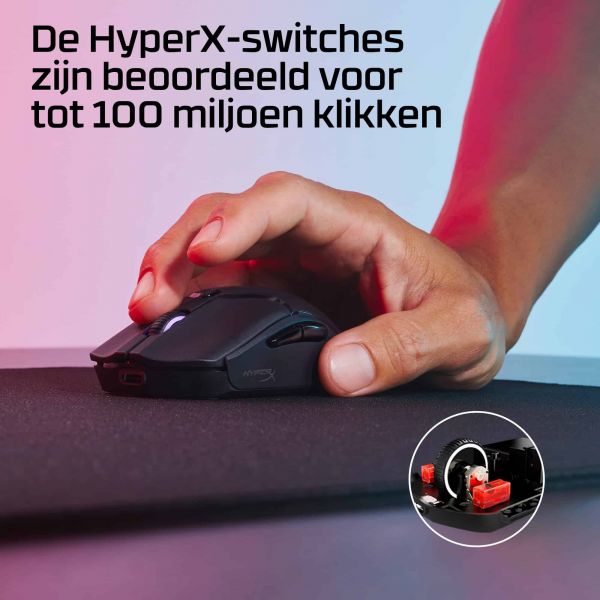 HP HyperX Pulsefire Haste 2 Mini - draadloze gaming muis (zwart)