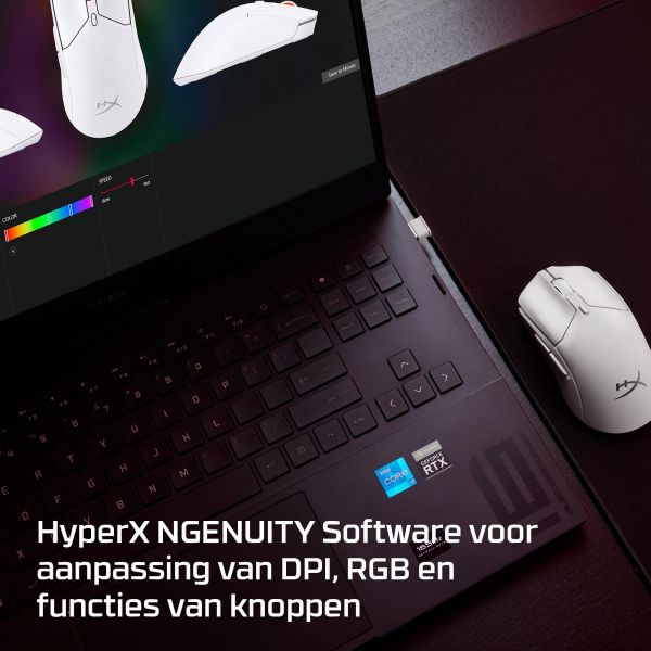 HP HyperX Pulsefire Haste 2 Mini - draadloze gamingmuis (wit)