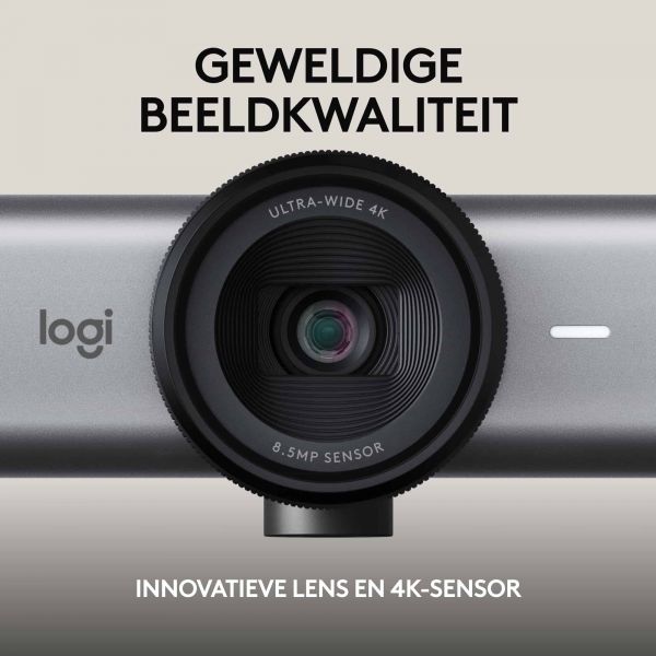 Logitech MX Brio 705 for Business webcam 8,5 MP 4096 x 2160 Pixels USB 3.2 Gen 1 (3.1 Gen 1) Aluminium, Zwart