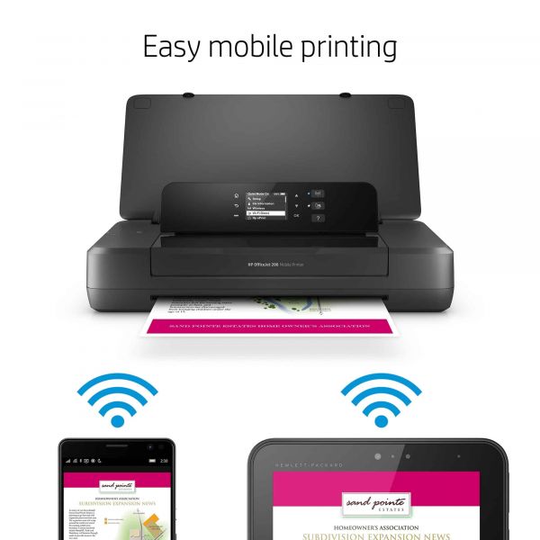 HP Officejet 200 mobiele printer, Print, Afdrukken via USB-poort aan de voorzijde