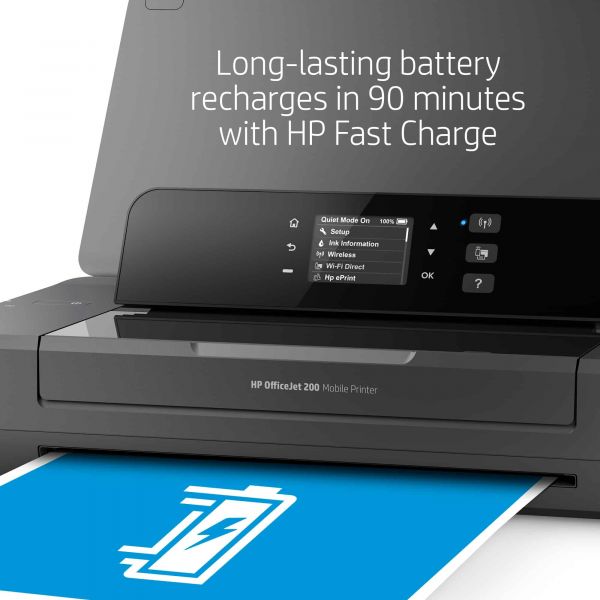 HP Officejet 200 mobiele printer, Print, Afdrukken via USB-poort aan de voorzijde