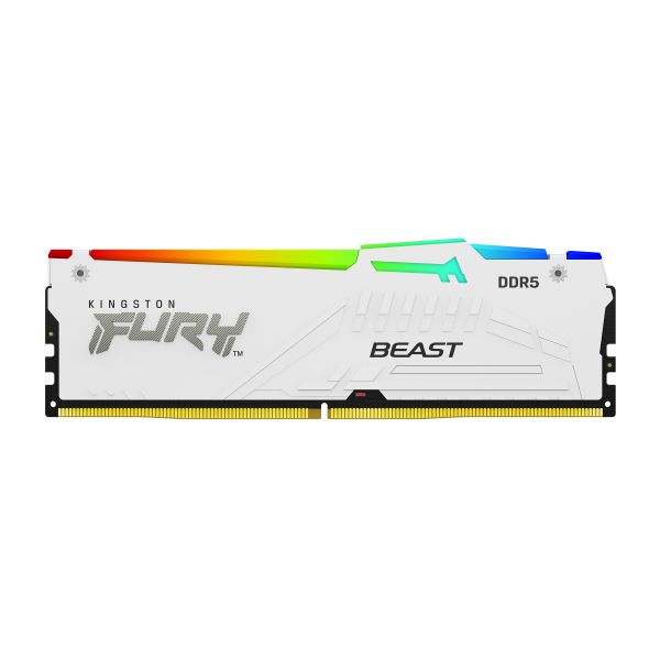 Kingston Technology FURY Beast 32GB 6400MT/s DDR5 CL32 DIMM White RGB XMP (KF564C32BWA-32)