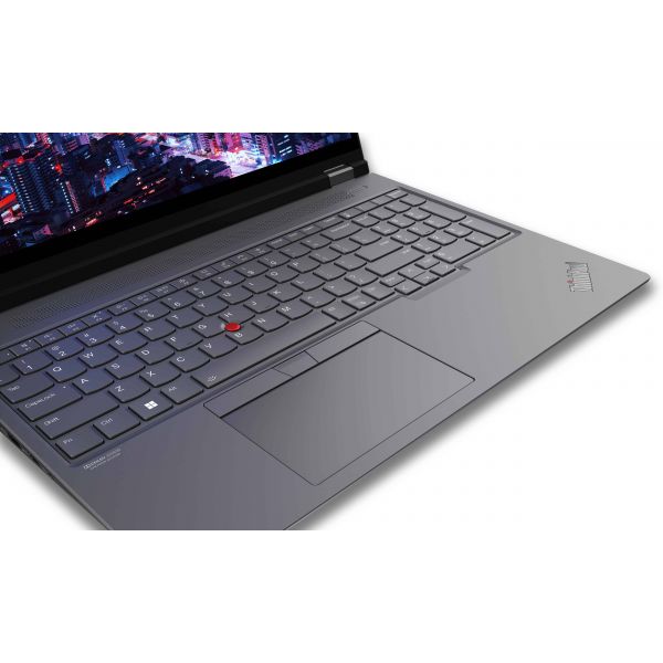 Lenovo ThinkPad P16 Intel® Core™ i7 i7-13850HX Mobiel werkstation 40,6 cm (16") WQXGA 32 GB DDR5-SDRAM 1 TB SSD NVIDIA RTX 2000 Ada Wi-Fi 6E (802.11ax) Windows 11 Pro Grijs, Zwart (21FA004FMH)