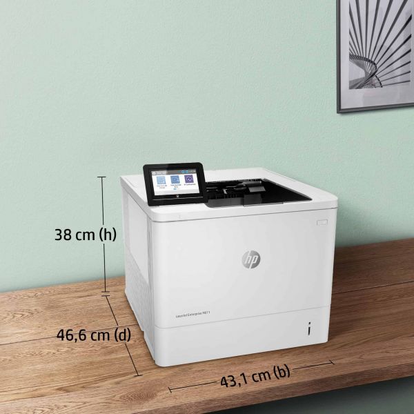 HP LaserJet Enterprise M611dn, Zwart-wit, Printer voor Print, Dubbelzijdig printen