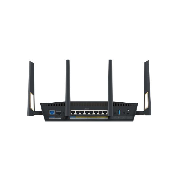 ASUS RT-BE88U draadloze router 10 Gigabit Ethernet Dual-band (2.4 GHz / 5 GHz) Zwart, Grijs (90IG08V0-MO3N0V)