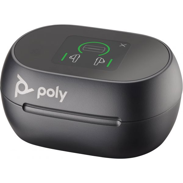 POLY Voyager Free 60+ UC Carbon Black Earbuds + BT700 USB-C-adapter + oplaadcase met touchscreen