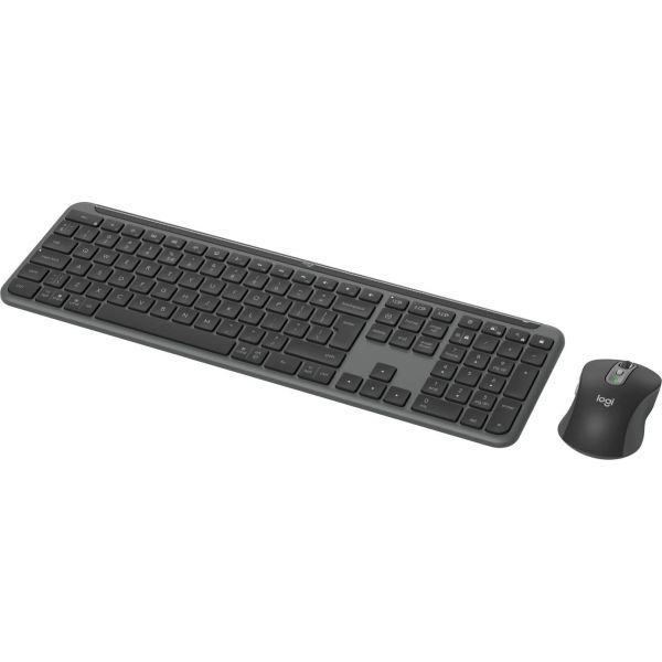 Logitech MK950 Signature Slim toetsenbord Inclusief muis Kantoor RF-draadloos + Bluetooth QWERTY US International Grafiet