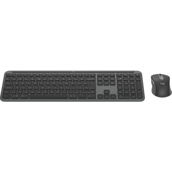 Logitech MK950 Signature Slim toetsenbord Inclusief muis Kantoor RF-draadloos + Bluetooth QWERTY US International Grafiet