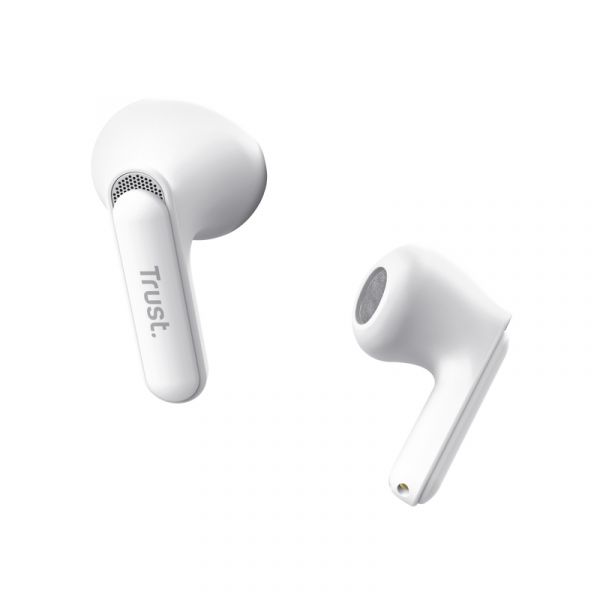 Trust Yavi Headset True Wireless Stereo (TWS) In-ear Oproepen/muziek USB Type-C Bluetooth Wit