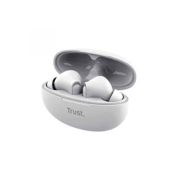 Trust Yavi Headset True Wireless Stereo (TWS) In-ear Oproepen/muziek USB Type-C Bluetooth Wit