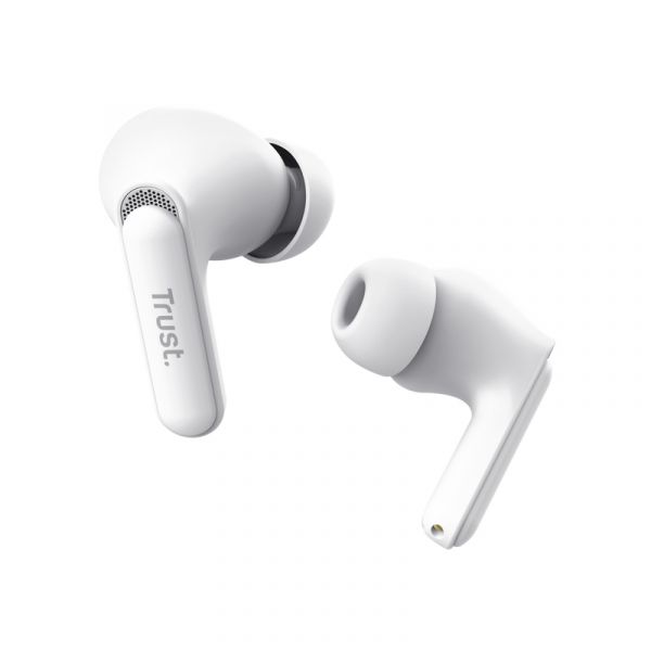 Trust Yavi Headset True Wireless Stereo (TWS) In-ear Oproepen/muziek USB Type-C Bluetooth Wit