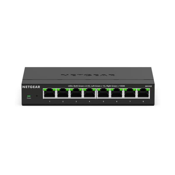 NETGEAR MS308 Unmanaged 2.5G Ethernet (100/1000/2500) Zwart (MS308-100EUS)