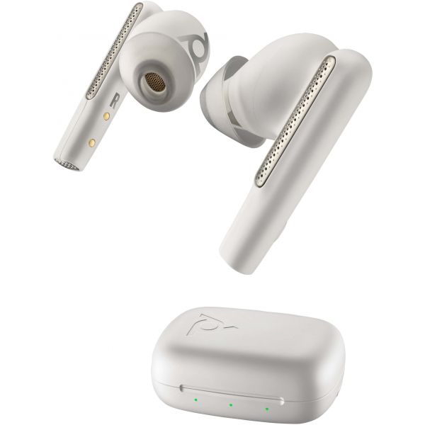 POLY Voyager Free 60 UC White Sand Earbuds + BT700 USB-A-adapter + oplaadcase basis