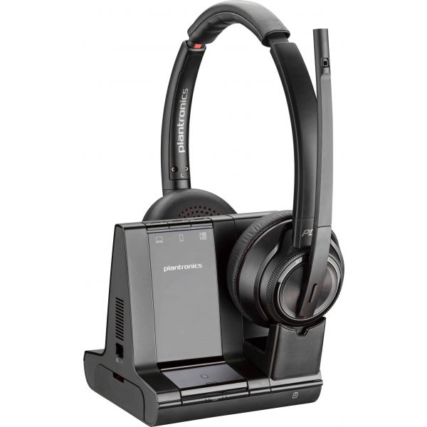 POLY Savi 8220 UC Microsoft Teams Certified DECT 1880-1900 MHz USB-A Headset (8D3F5AA#ABB)