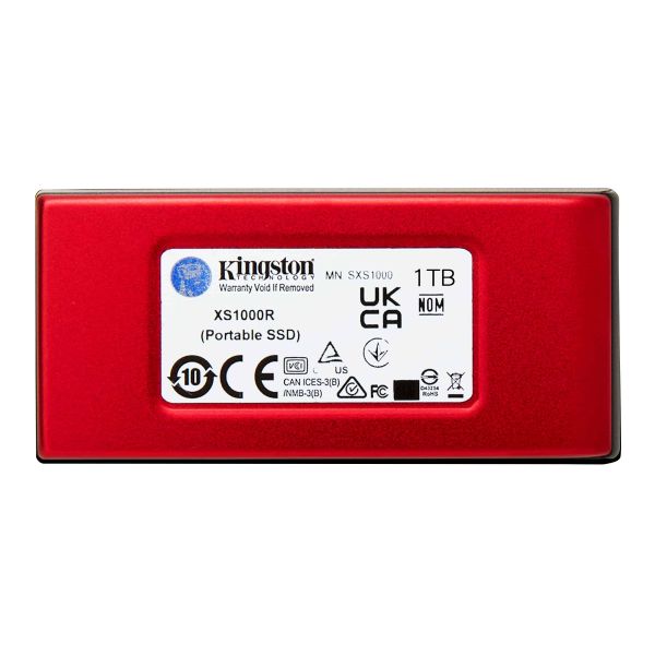 Kingston Technology 1TB XS1000 Red External USB 3.2 Gen 2 Draagbare Solid State Drive (SXS1000R/1000G)