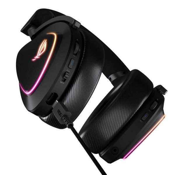 ASUS ROG DELTA II Headset Bedraad en draadloos Hoofdband Gamen USB Type-C Bluetooth Zwart