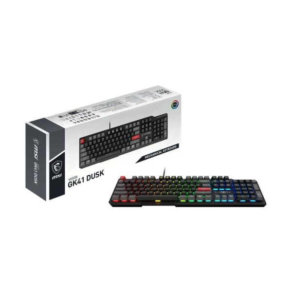 MSI Vigor GK41 Dusk LR US toetsenbord Gamen USB QWERTY Engels Zwart