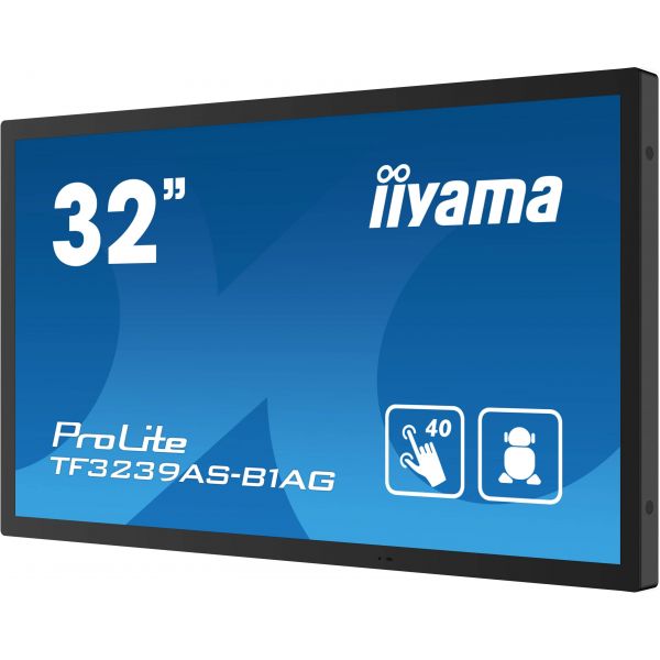 iiyama TF3239AS-B1AG beeldkrant Digitale signage flatscreen 80 cm (31.5") LED 500 cd/m² 2.4K Ultra HD Zwart Touchscreen Type processor Android 24/7