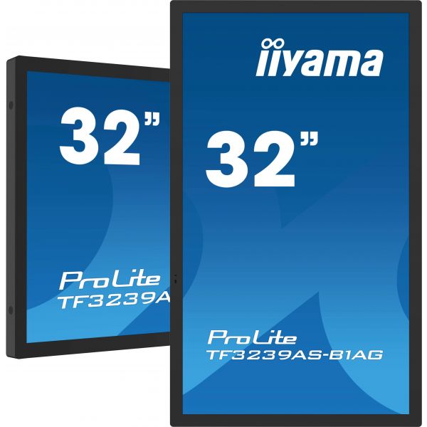 iiyama TF3239AS-B1AG beeldkrant Digitale signage flatscreen 80 cm (31.5") LED 500 cd/m² 2.4K Ultra HD Zwart Touchscreen Type processor Android 24/7