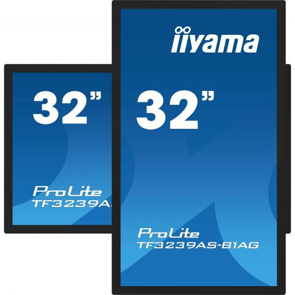 iiyama TF3239AS-B1AG beeldkrant Digitale signage flatscreen 80 cm (31.5") LED 500 cd/m² 2.4K Ultra HD Zwart Touchscreen Type processor Android 24/7