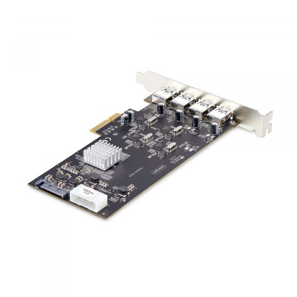 StarTech.com 4-Port USB PCIe Kaart, USB 3.2 5Gbps, PCI Express Uitbreidingskaart met 4x Onafhankelijke USB Controllers, 4x USB-A Poorten, Windows/macOS/Linux