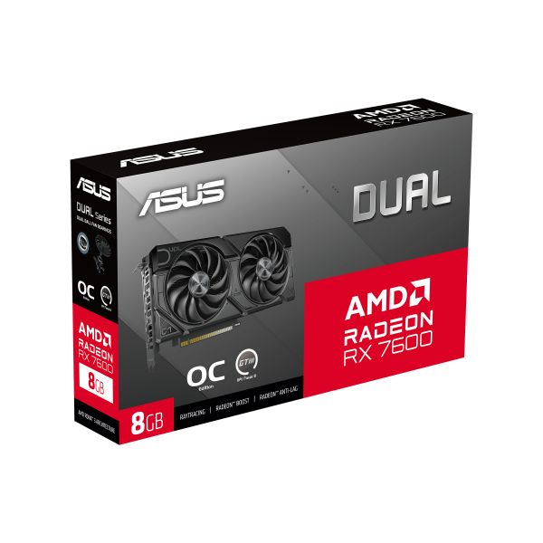 ASUS Dual -RX7600-O8G-EVO AMD Radeon RX 7600 8 GB GDDR6