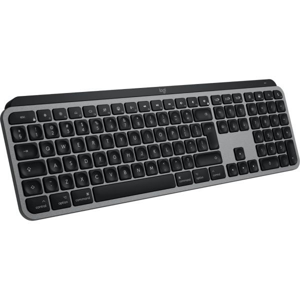 Logitech MX Keys S for Mac toetsenbord Kantoor RF-draadloos + Bluetooth QWERTY US International Aluminium, Zwart