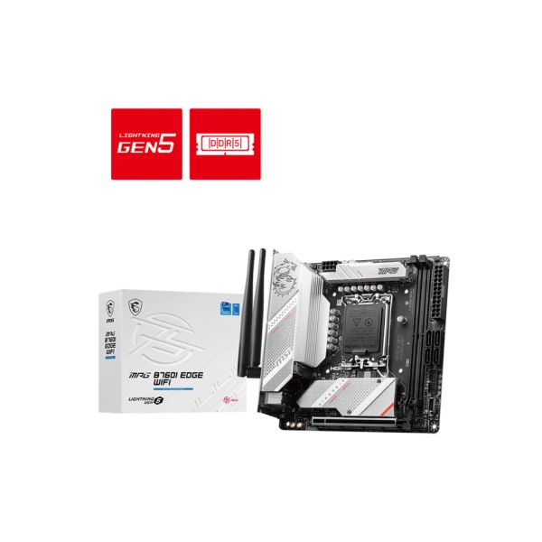 MSI MPG B760I EDGE WIFI moederbord Intel B760 LGA 1700 mini ATX