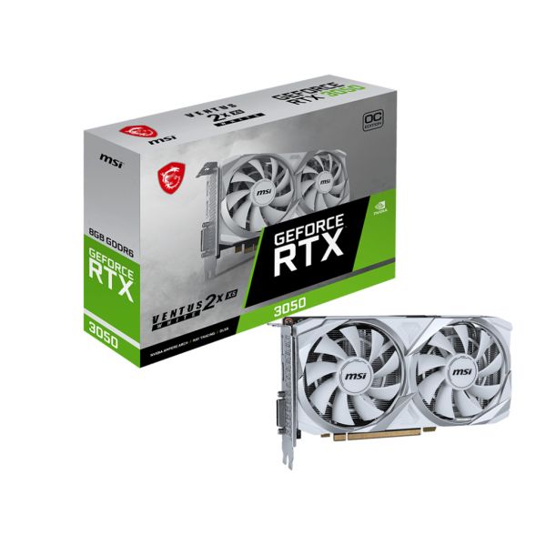 MSI VENTUS RTX 3050 2X XS WHITE 8G OC videokaart NVIDIA GeForce RTX 3050 8 GB GDDR6