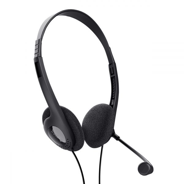 Trust 24659 hoofdtelefoon/headset Bedraad Hoofdband Oproepen/muziek Zwart